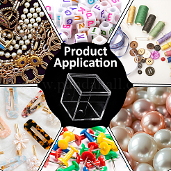 Прозрачный пластиковый кейс для минифигурок&nbsp;ODIS-WH0043-152E