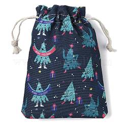 Sacs de rangement imprimés en tissu sur le thème de Noël&nbsp;ABAG-F010-02B-05