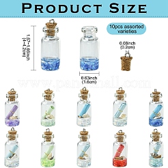 10 шт. стеклянная бутылка желаний подвеска украшения&nbsp;GLAA-YW0005-08