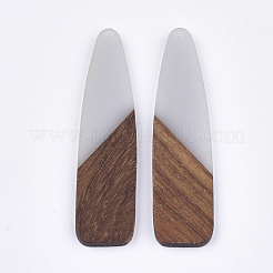 Grands pendentifs en résine et bois de noyer&nbsp;X-RESI-S358-98E