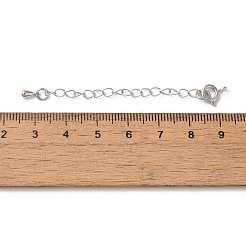 Emembouts en laiton plaquées en rack avec chaîne et fermoirs&nbsp;KK-F873-01P-02