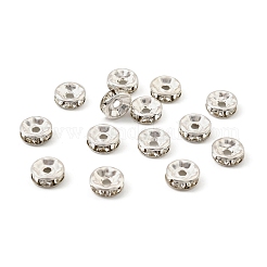 Железные хрустальные бусины-разделители со стразами&nbsp;X-RB-A009-8MM-S