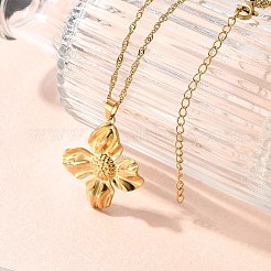 Летние пляжные ожерелья из нержавеющей стали 304 с подвеской в виде веревки и цепи для женщин&nbsp;STAS-Z108-01G-06