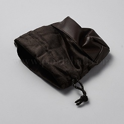 Sacs de rangement en velours et cuir PU&nbsp;TP-WH0002-05C