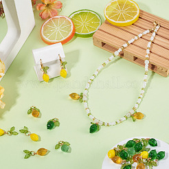 50 Zitronenanhänger aus Acryl und Glas&nbsp;PALLOY-TAC0255