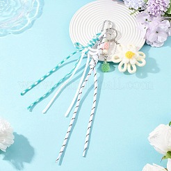 Подвесные украшения ручной работы из плетеных и полиэстеровых шнуров&nbsp;HJEW-JM04421-02