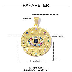 Latón micro pavimenta los colgantes coloridos de la circona cúbica&nbsp;CU-OY001-11G
