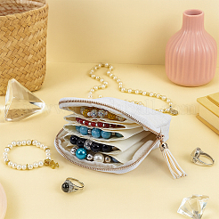 Stoffbeutel zur Aufbewahrung von Schmuck mit Reißverschluss und Quaste für Ohrringe&nbsp;AJEW-WH0596-664A