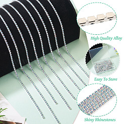 5 ярд цепочки из сплава стекла и страз&nbsp;AJEW-TA0002-49D