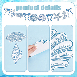 Бумажные банты с ракушками и звездами&nbsp;AJEW-NB0008-39