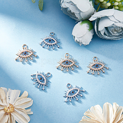 8 шт. 2 цвета латунные подвески с микропаве и кубическим цирконием&nbsp;KK-BBC0002-55