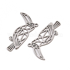 Pendentifs creux en acier inoxydable 201&nbsp;STAS-B135-14P
