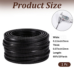 Cordons plats en cuir de 20 mètre&nbsp;WL-CL0001-16B