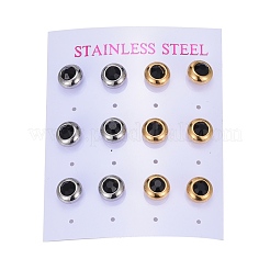 Pendientes de botón de acero inoxidable 304&nbsp;EJEW-L251-A03
