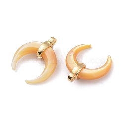 Подвески из натуральной желтой оболочки&nbsp;SSHEL-L018-004