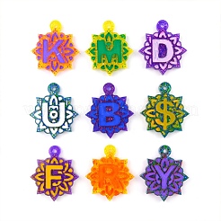 Силиконовая форма для подвески с буквами и цветком амперсанда&nbsp;DIY-O008-01