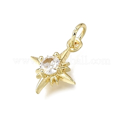 Messingpflaster klare Zirkonia Charms&nbsp;CU-L001-17G-02
