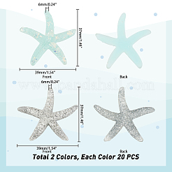 40шт 2 цвета пластик с кабошонами из непрозрачной смолы&nbsp;RESI-PH0001-37