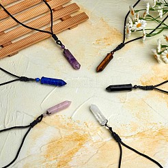 Ожерелье с подвеской в виде пули из натурального тигрового кварца&nbsp;JN1043A