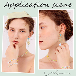 4 пара сережек-гвоздиков из латуни от сглаза&nbsp;KK-BBC0010-43