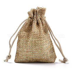 Мешки мешка шнурка упаковки мешка мешка имитационные полиэфирные&nbsp;X-ABAG-R005-9x7-15