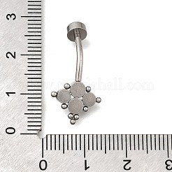 Bauchnabelpiercings aus 304 Edelstahl mit klaren Zirkonia&nbsp;AJEW-D306-03P-03
