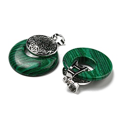 Синтетического малахита подвески&nbsp;KK-F751-M-A04