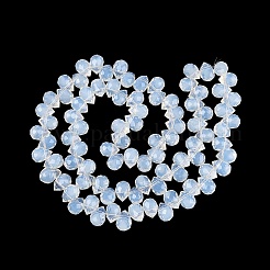 Abalorios de vidrio jade de imitación hebras&nbsp;GLAA-Q116-01A-A02