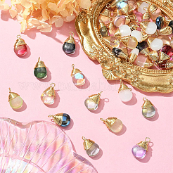 50шт прозрачные стеклянные подвески&nbsp;FIND-SP0004-02