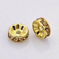 Perline distanziatori strass in ottone&nbsp;RB-A014-Z5mm-14G-NF