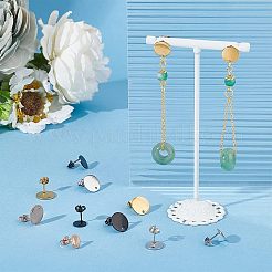 48 шт. 12 стиля ионного покрытия (IP) 304 нержавеющая сталь серьги-гвоздики фурнитура STAS-UN0039-36