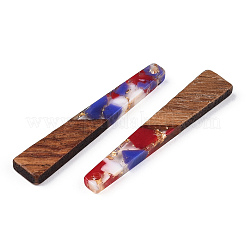 Pendentifs en résine transparente et bois de noyer&nbsp;RESI-N039-67E