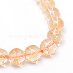 Круглые нити шарик натуральный цитрин G-R345-10mm-21