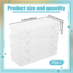20 шт. пластиковых упаковочных коробок с откидной крышкой&nbsp;CON-GO0001-09