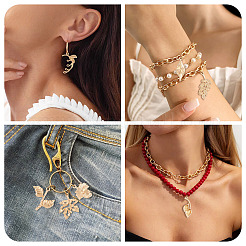 Kits de fabrication de bijoux à thème feuille&nbsp;DIY-TA0015-57
