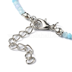 Collier de perles de verre bling pour femme&nbsp;NJEW-PH01492-01
