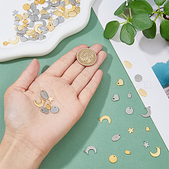 96 шт. 6 стиля 2 цвета подвески из нержавеющей стали&nbsp;STAS-DC0015-76