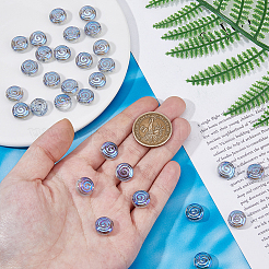 50 шт. стеклянные бусины с электроплитой&nbsp;GLAA-HS0001-09C