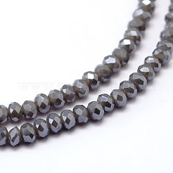 Граненый граненый полный радуга гальванических стеклянных бус стренги&nbsp;X-EGLA-M004-2mm-A02