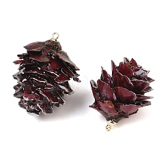 Pendentifs en résine époxy et pommes de pin séchées&nbsp;RE-CBAAE94-03G