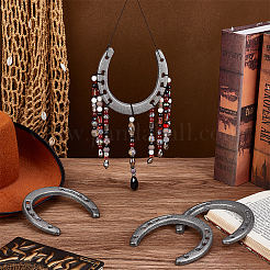 4 шт. чугунных настенных украшений в виде подковы&nbsp;AJEW-PH0007-63