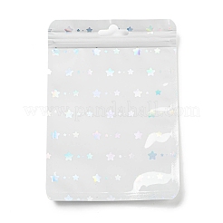 Прямоугольные блестящие голографические пластиковые подарочные пакеты с застежкой-молнией «инь-ян»&nbsp;OPP-E004-01B-A02