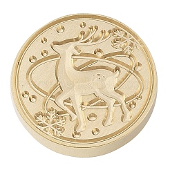 Testa del timbro in ottone con sigillo di cerala serie natalizia&nbsp;LS-AJEW-M037-01G-16