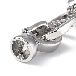 Реечное покрытие латунь микро паве прозрачный кубический цирконий складные застежки&nbsp;KK-G448-05P