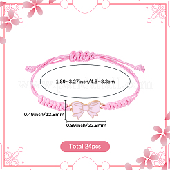 Bracelet à maillons en alliage émaillé avec nœud papillon (24 pièce)&nbsp;BJEW-BM0001-03