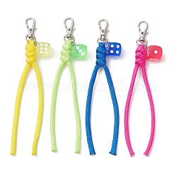 Подвесные украшения из веревки и игральной смолы из полиэстера и спандекса&nbsp;HJEW-JM04645