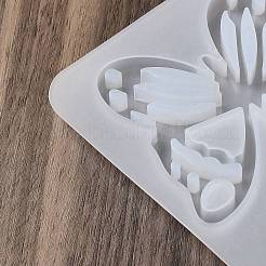 Rechteck mit Schmetterlingsmuster DIY Anhänger Silikonformen&nbsp;DIY-G114-04