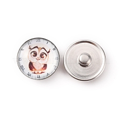 Messing Schmuck Druckknöpfen&nbsp;BUTT-WH0028-01Q