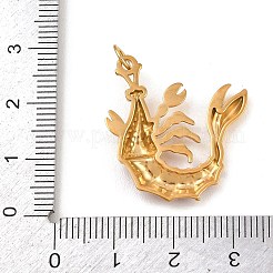 Подвески из нержавеющей стали 304 с эмалью&nbsp;STAS-I365-05G-01