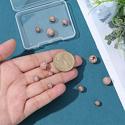 12 pièces 3 styles en laiton micro pavé de perles de zircone cubique&nbsp;KK-PH0004-88RG